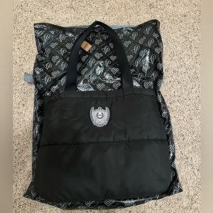 PINK Black Puffer Tote Bag